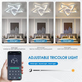 Ceiling Fan with Light Led Light with Reversible Airflow Function. Discrete And Functional Ceiling Fan
