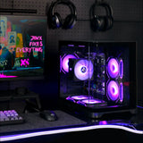 YEAH MAGIC Gaming Desktop AMD Ryzen 5 5600GT 3.9GHz 16GB(8G*2) DDR4 3200 1T NVME SSD ARGB 7 Fans Win 11 Home Gamer Desktop WIFI6