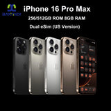 Refurbished iPhone 16 Pro Max (US Model) - Dual eSIM | 256GB/512GB | Titanium | 100% Original