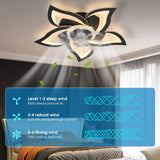 Ceiling Fan with Light Led Light with Reversible Airflow Function. Discrete And Functional Ceiling Fan