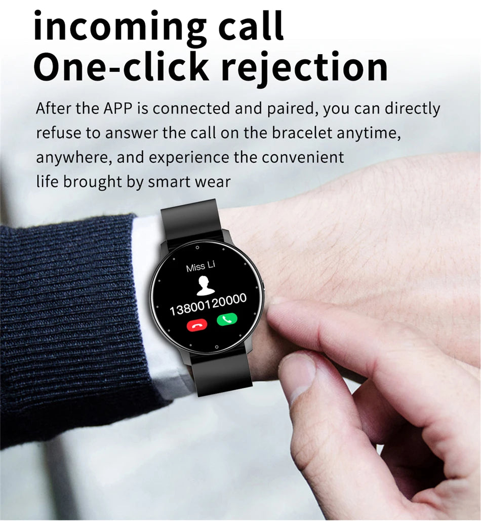 LIGE 2025 New Men’s Smart Watch – Full Touch Sport Fitness Watch, IP67 Waterproof, Bluetooth for Android & iOS, with Box