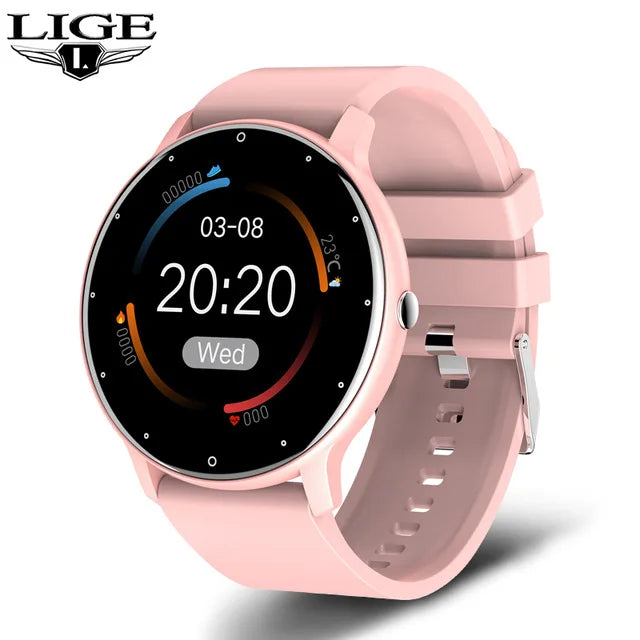 LIGE 2025 New Men’s Smart Watch – Full Touch Sport Fitness Watch, IP67 Waterproof, Bluetooth for Android & iOS, with Box