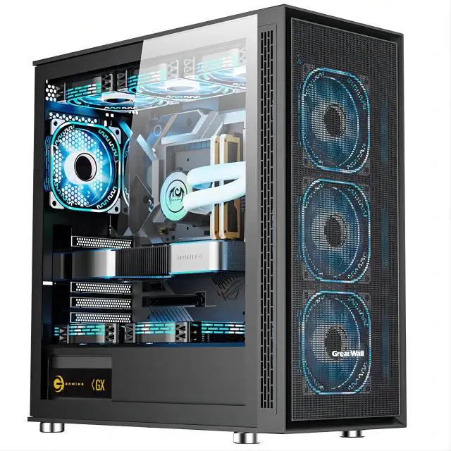 Aotesier Hot selling gamer desktop computer build in Win10 16GB Ram SSD 256G GTX 1050Ti Core E5-2650 processor new gaming pc