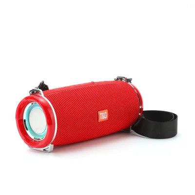 Portable Bluetooth Speaker – Waterproof Outdoor Soundbar with Wireless Subwoofer, LED Light, U Disk & FM Radio