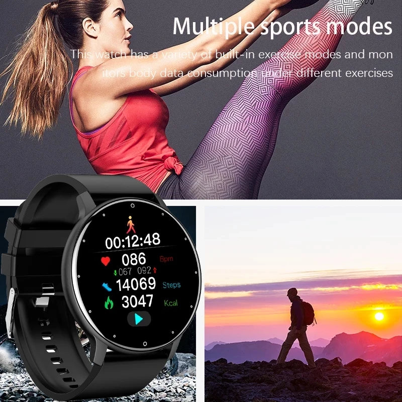 LIGE 2025 New Men’s Smart Watch – Full Touch Sport Fitness Watch, IP67 Waterproof, Bluetooth for Android & iOS, with Box