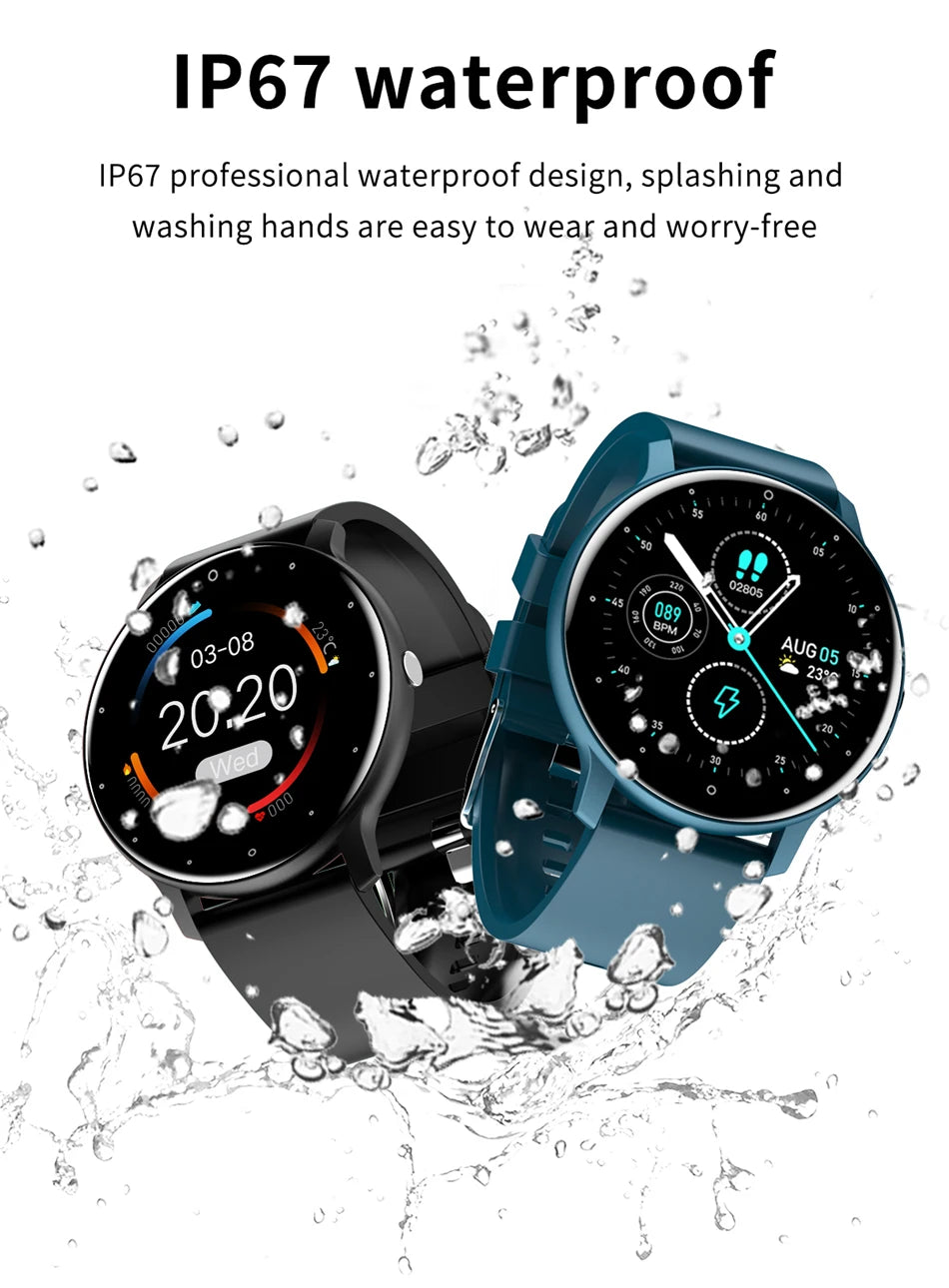 LIGE 2025 New Men’s Smart Watch – Full Touch Sport Fitness Watch, IP67 Waterproof, Bluetooth for Android & iOS, with Box