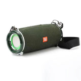 Portable Bluetooth Speaker – Waterproof Outdoor Soundbar with Wireless Subwoofer, LED Light, U Disk & FM Radio