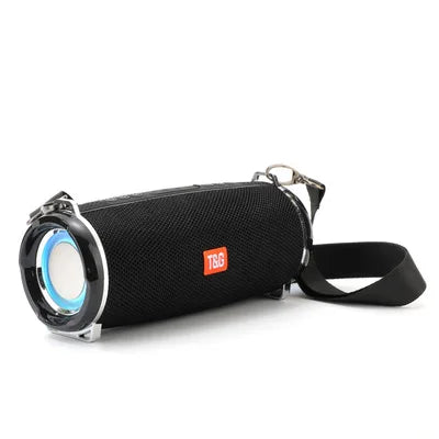 Portable Bluetooth Speaker – Waterproof Outdoor Soundbar with Wireless Subwoofer, LED Light, U Disk & FM Radio