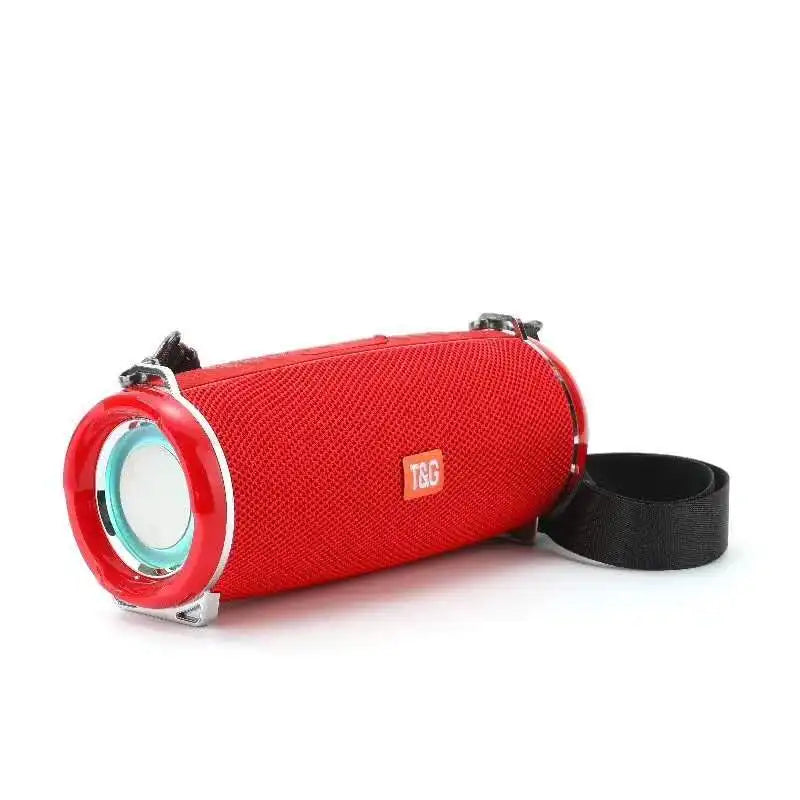 Portable Bluetooth Speaker – Waterproof Outdoor Soundbar with Wireless Subwoofer, LED Light, U Disk & FM Radio