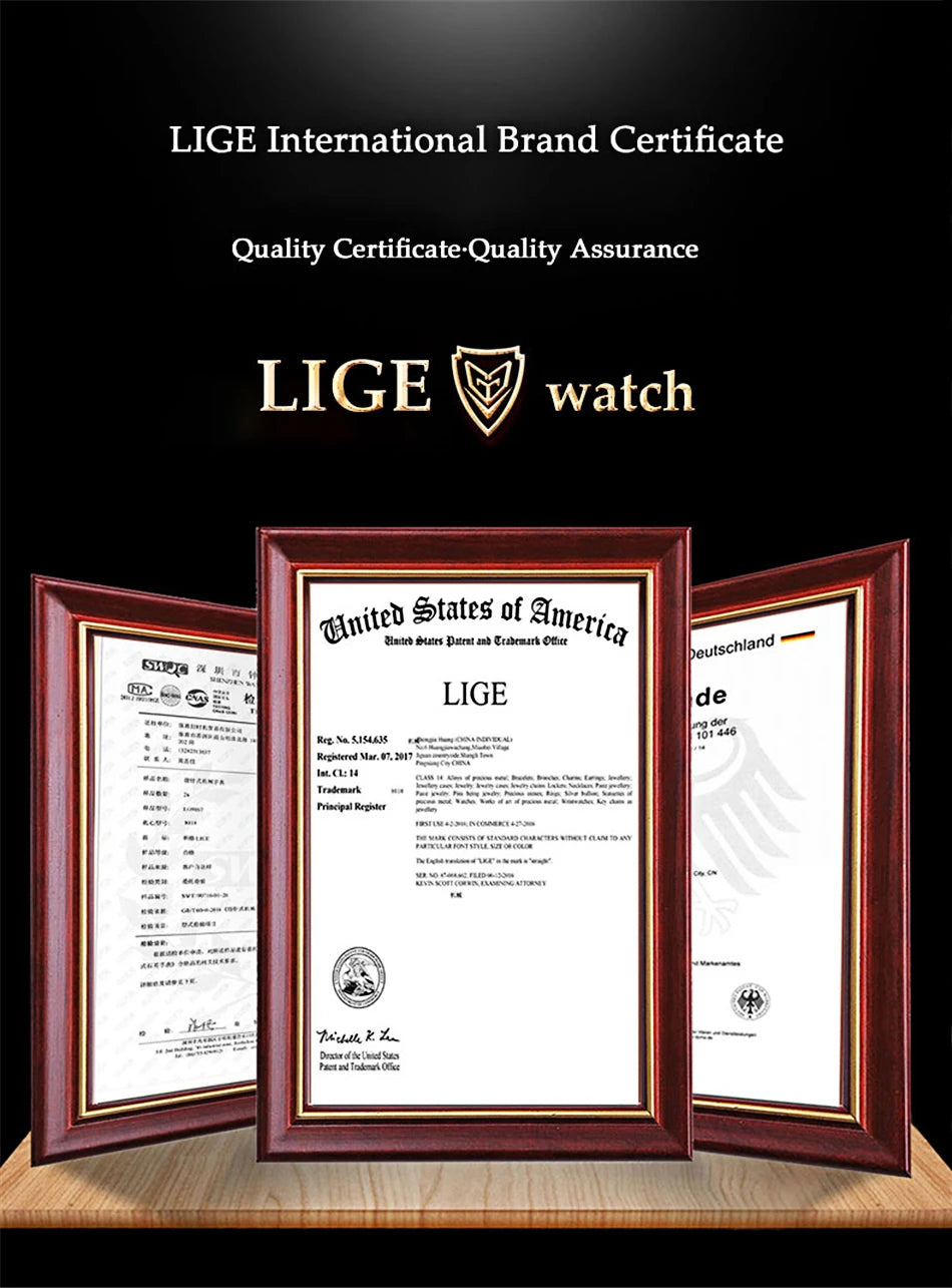 LIGE 2025 New Men’s Smart Watch – Full Touch Sport Fitness Watch, IP67 Waterproof, Bluetooth for Android & iOS, with Box