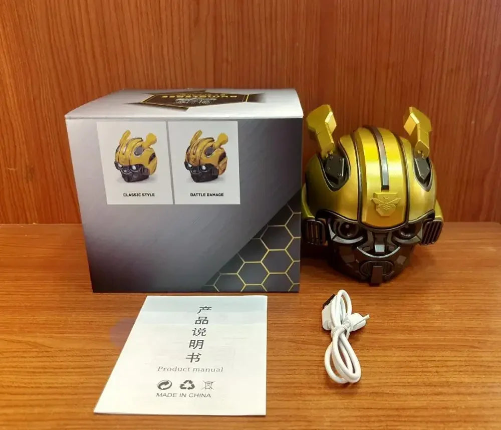 Original Transformers Bumblebee Bluetooth Speaker – Dual Speakers, Heavy Bass, LED Light, TF Card & FM Radio