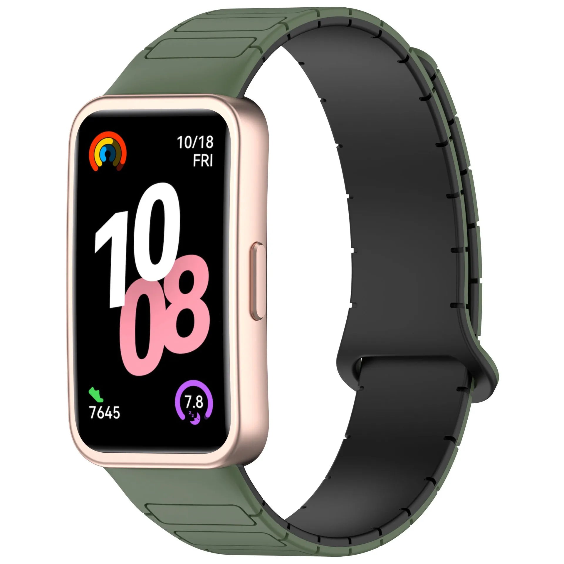 New Magnetic Silicone Strap for Huawei Watch 8/9/10 – Two-Tone Sport Band Smartwatch Accessories