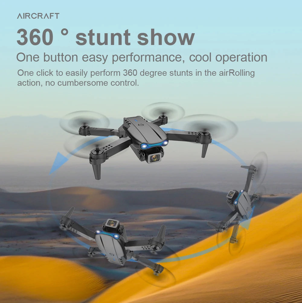 2024 New Drone With 4K Professional Camera High-Definition Dual Camera Lens Long Battery Life LED Night Flight Lights Toy Gift