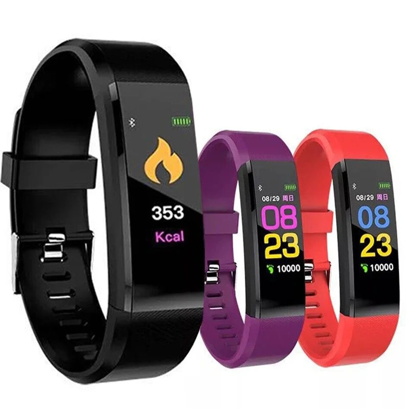 115Plus Kids Smartwatch – Bluetooth 4.0 Touch Sports Bracelet Fitness Tracker for iOS & Android