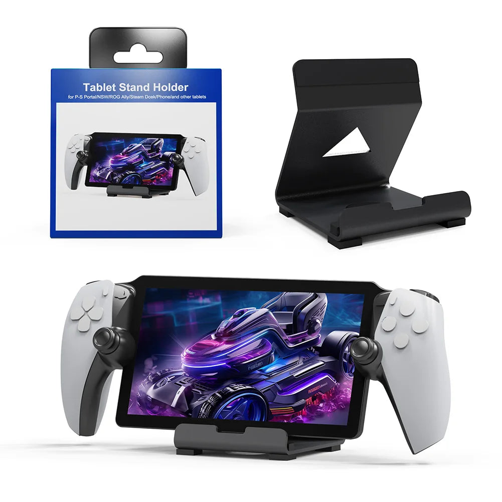 Game Console Holder Desktop Stand for PS5 Portal Support Stand with Anti-Slip Pad for Playstation Portal Steam Deck ROG Switch
