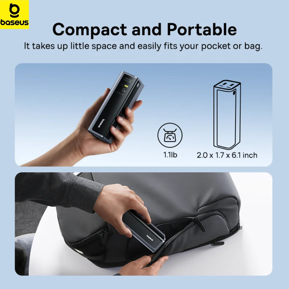 Baseus 145W 20800mAh Power Bank – PD 100W Fast Charging Portable External Battery with Smart Digital Display for Laptop & Phone