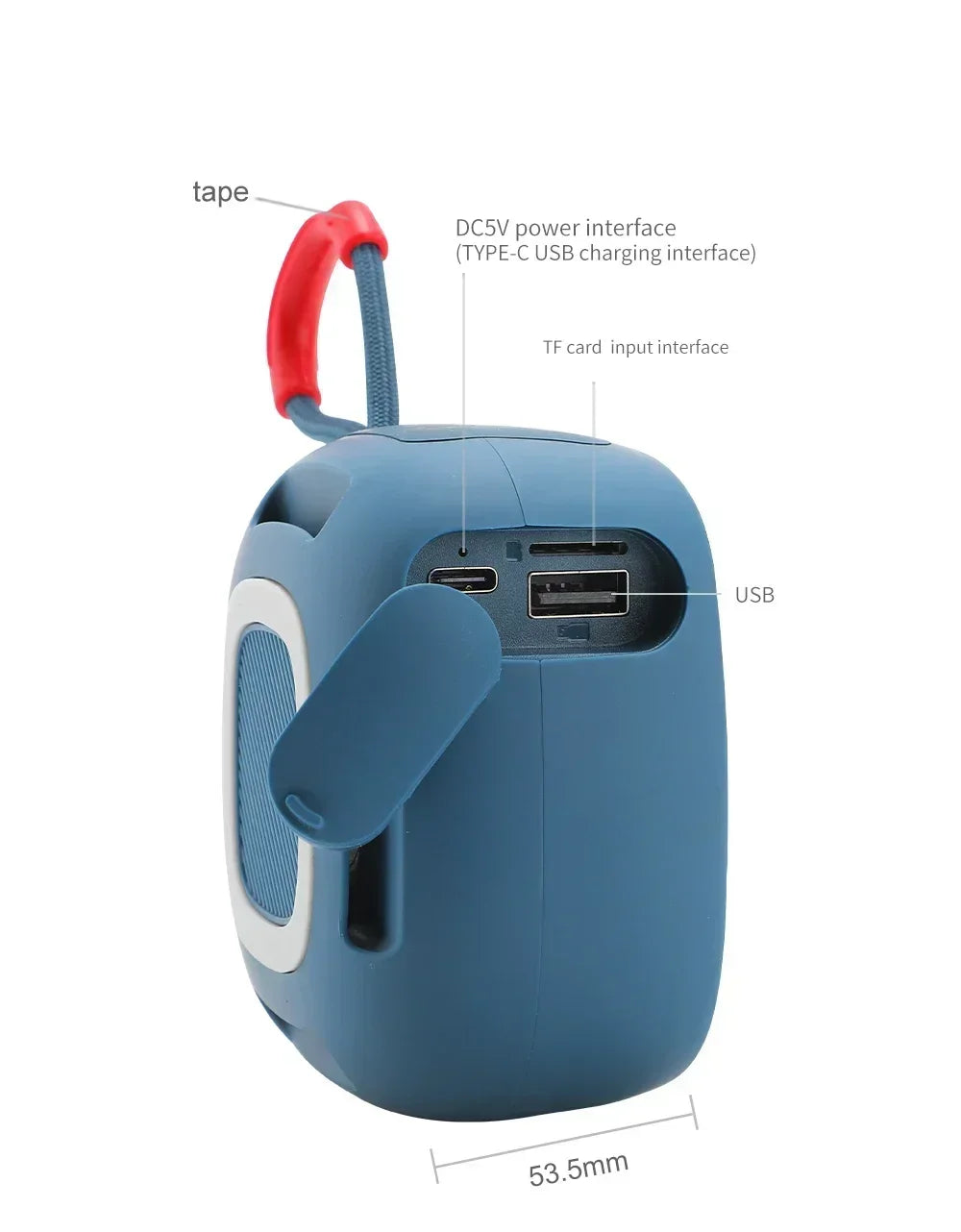 Mini Bluetooth Speaker – IPX4 Waterproof Portable Wireless Loudspeaker with TF Card, FM Radio, TWS Stereo & HiFi Sound