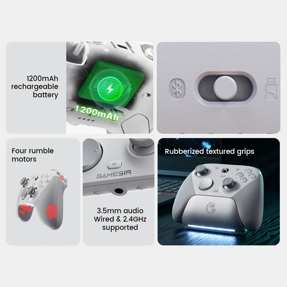GameSir G7 Pro Xbox Series X|S Controller - TMR Sticks, Hall Effect Triggers, 1000Hz Polling, 6-Axis Gyro, Charging Station
