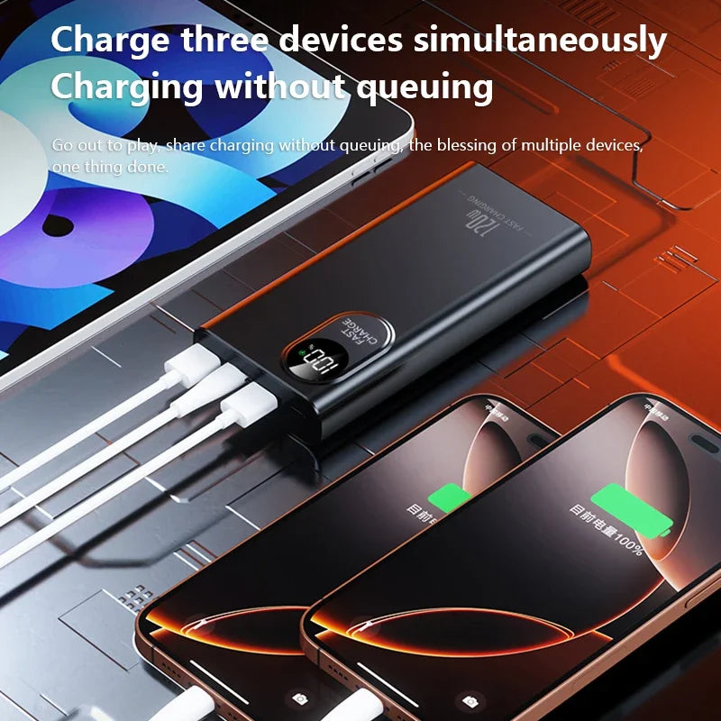 2026 New 500000mAh Power Bank – 120W Super Fast Charging Portable Battery with Digital Display for All Phones
