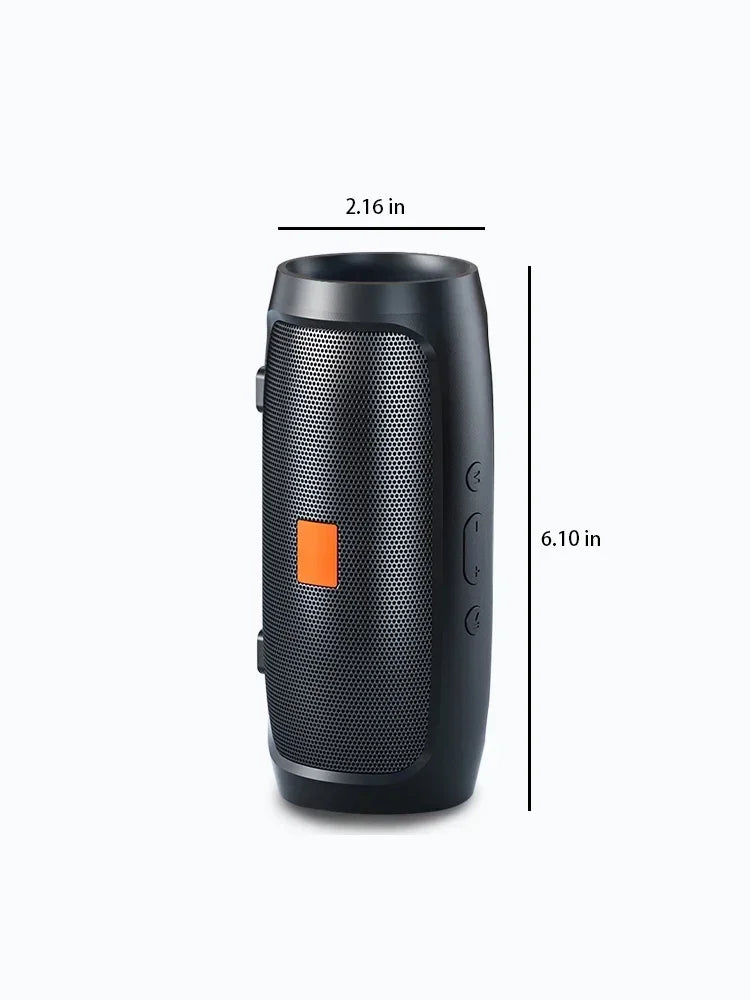 Bluetooth 5.0 Portable Speaker – Dual Stereo Speakers with Subwoofer, TF/USB Playback, FM Radio & Voice Broadcast for Outdoor Use