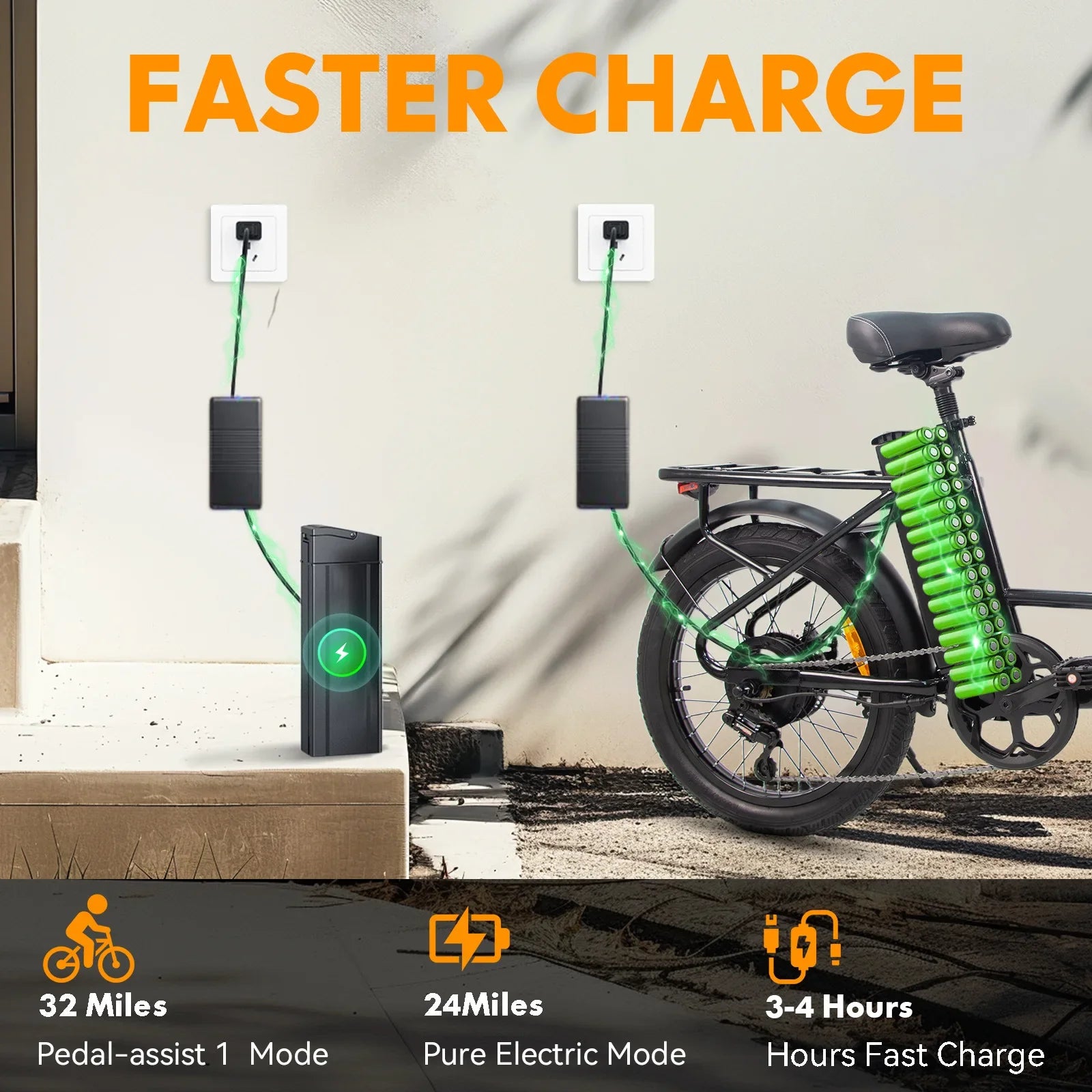 20-inch electric bike, stylish city commuter bike with 750W efficient motor, 48V-10ah lithium battery outing electric moped