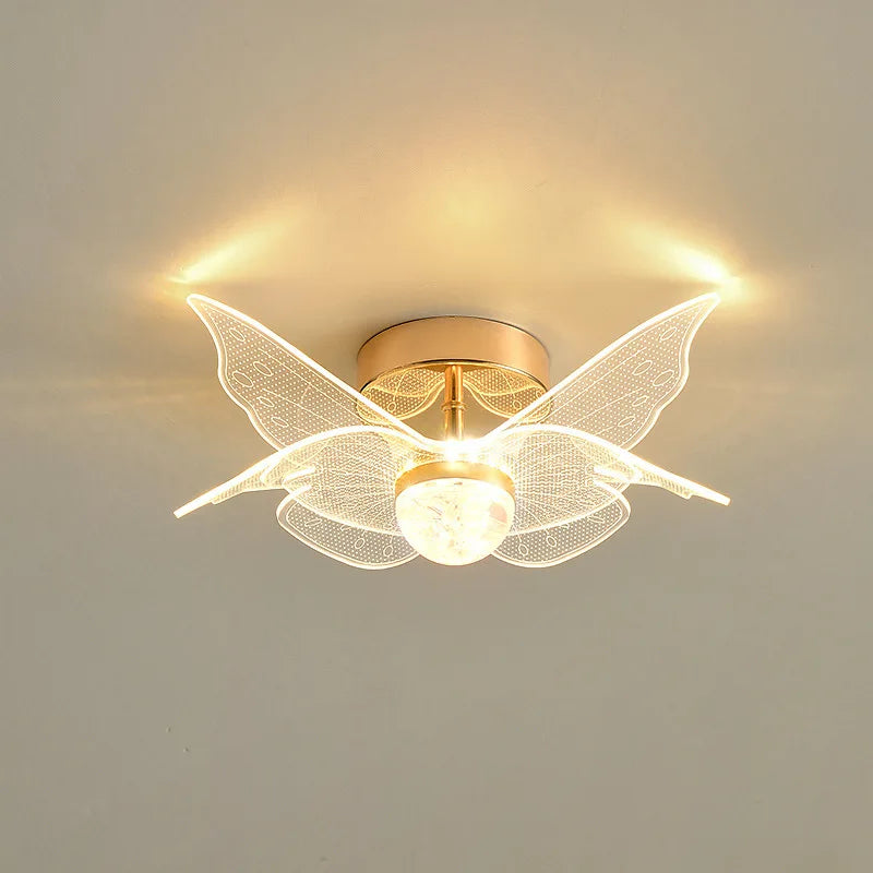 Nordic Acrylic Ceiling Lamp Suitable For Bedroom Lustre Chandeliers In Corridor Cloakroom Gold Plafonier Elegant Ceiling Lamps