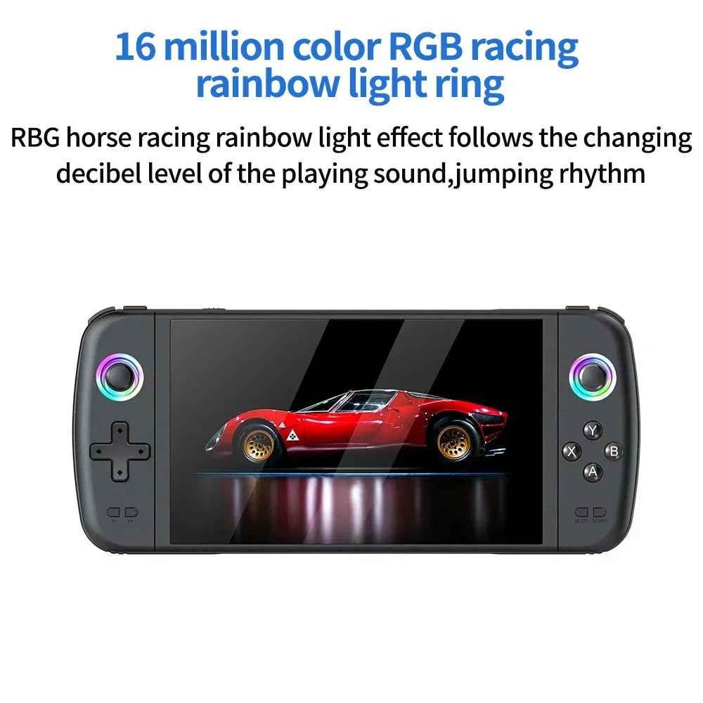 NEW M27 Portable Handheld Console - 7" IPS 1024x600 Linux Retro Gaming w/HDMI for Boys Gamer Gift & Plug & Play