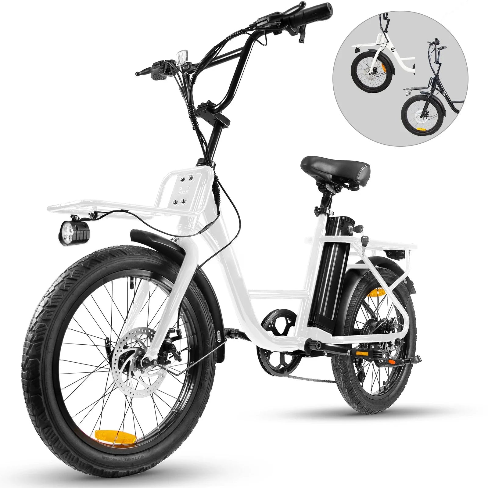 20-inch electric bike, stylish city commuter bike with 750W efficient motor, 48V-10ah lithium battery outing electric moped