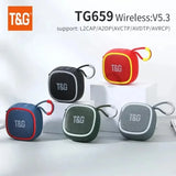 Mini Bluetooth Speaker – IPX4 Waterproof Portable Wireless Loudspeaker with TF Card, FM Radio, TWS Stereo & HiFi Sound