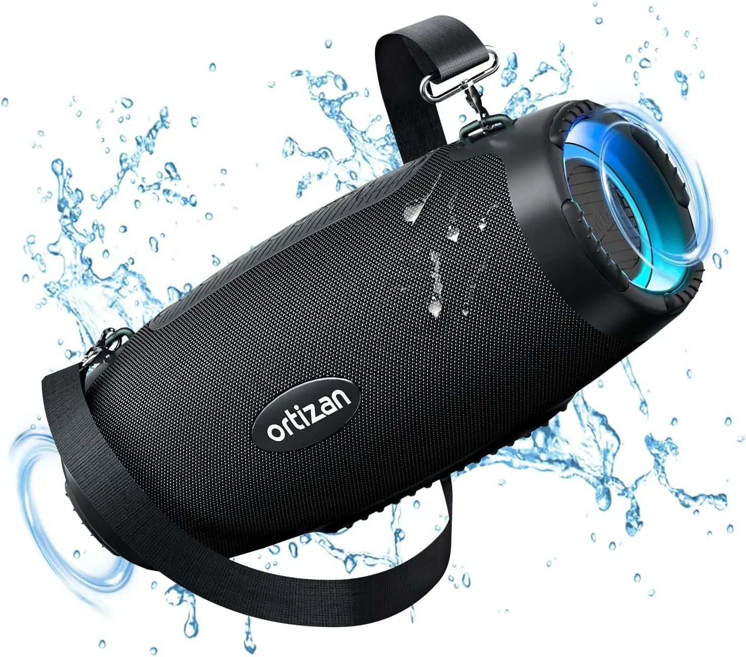 Ortizan Portable Loud Bluetooth Speaker Wireless 100W PEAK 80W RMS IPX7 Waterproof Outdoor Speaker Boombox Subwoofer for Party