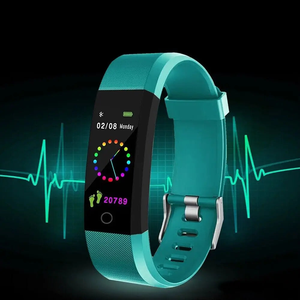 115Plus Kids Smartwatch – Bluetooth 4.0 Touch Sports Bracelet Fitness Tracker for iOS & Android