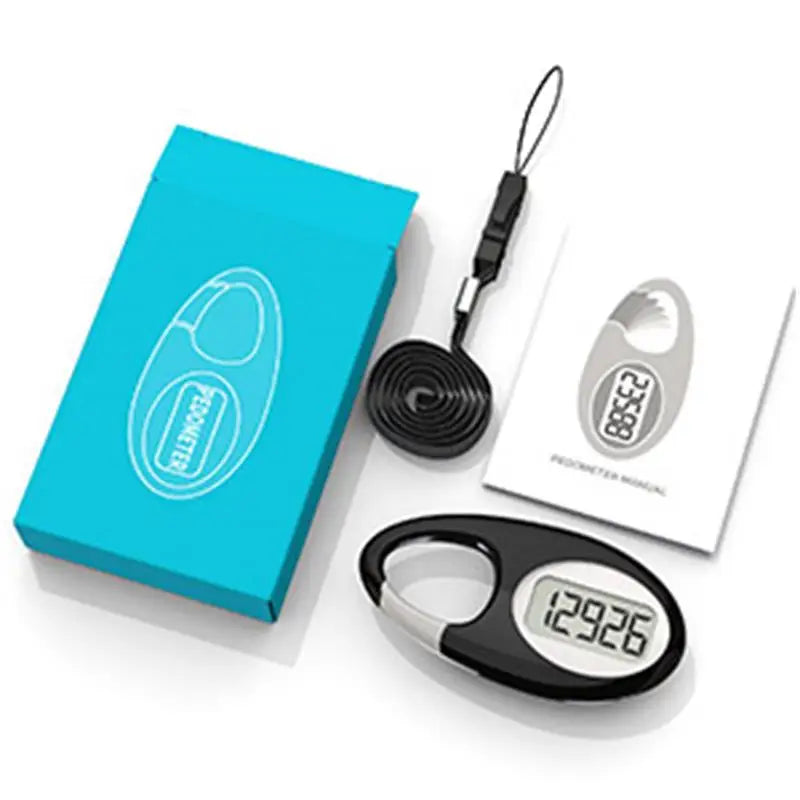 FITCENT Mini Digital Pedometer – 3D Sensor Step Counter with Lanyard for Walking, Running & Outdoor Sports (Kids, Men & Women)