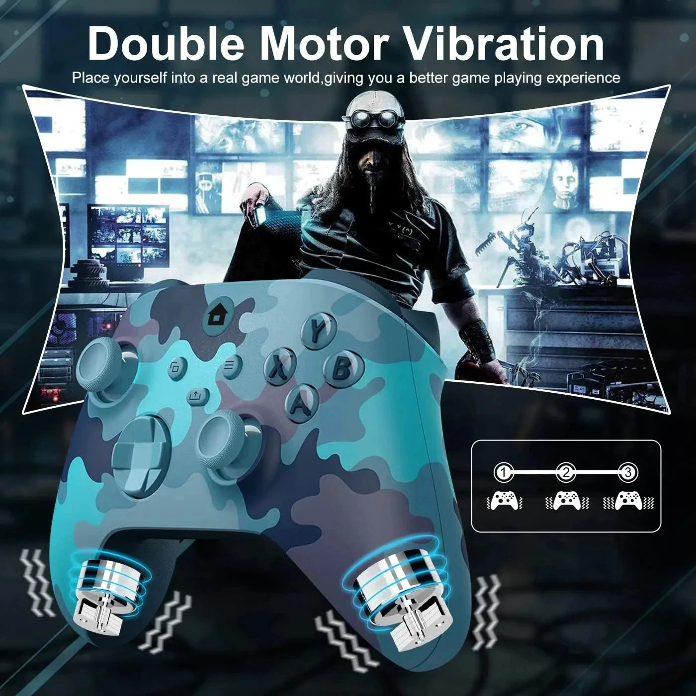 Game Controller for xbox one xbox series x/s wireless bluetooth joystick for pc handheld game players gamepads gaming keyboard
