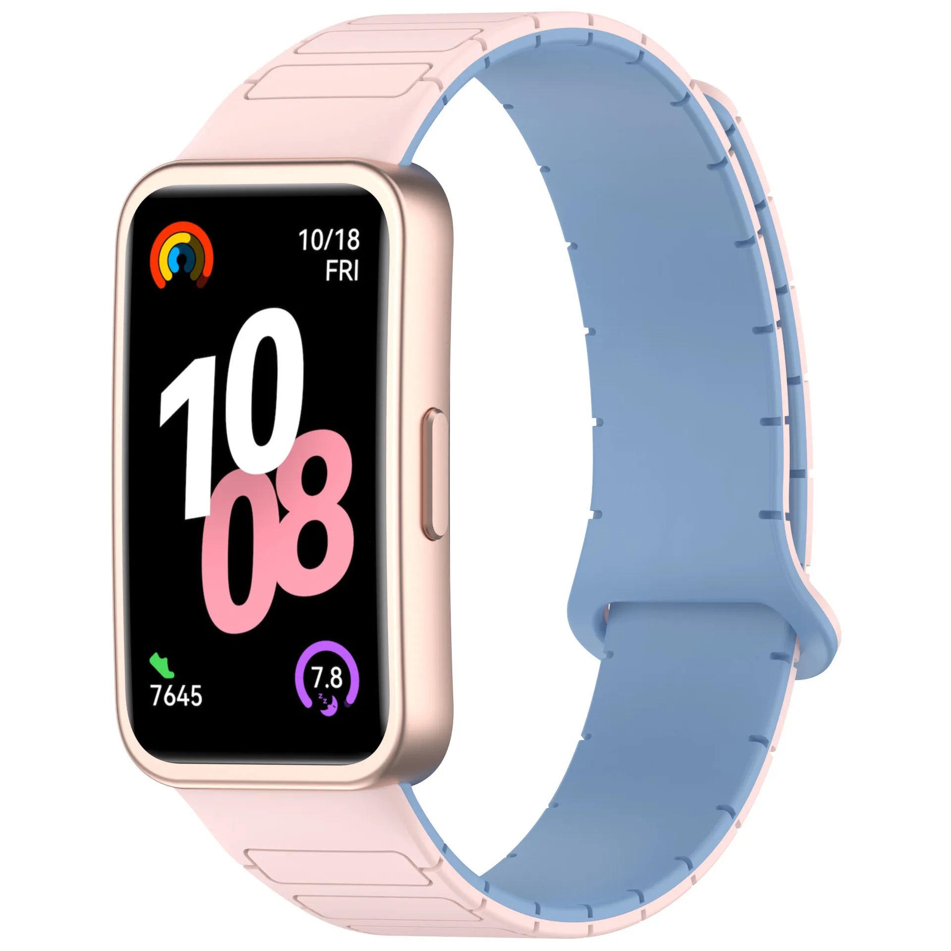 New Magnetic Silicone Strap for Huawei Watch 8/9/10 – Two-Tone Sport Band Smartwatch Accessories