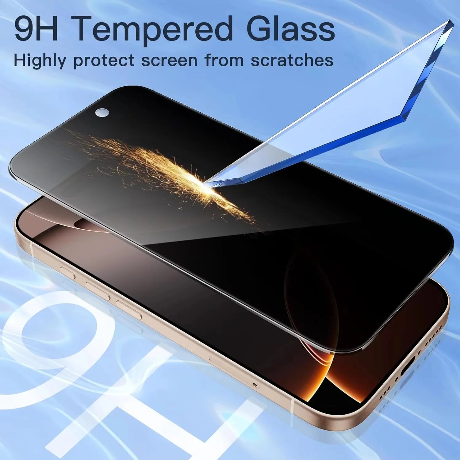 Anti-Spy Tempered Glass Privacy Screen Protector for iPhone 17/16/15/14/13/12/11 Pro Max, SE, 7, 8 Plus, XR & Mini