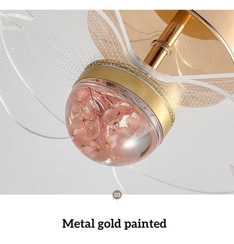 Nordic Acrylic Ceiling Lamp Suitable For Bedroom Lustre Chandeliers In Corridor Cloakroom Gold Plafonier Elegant Ceiling Lamps