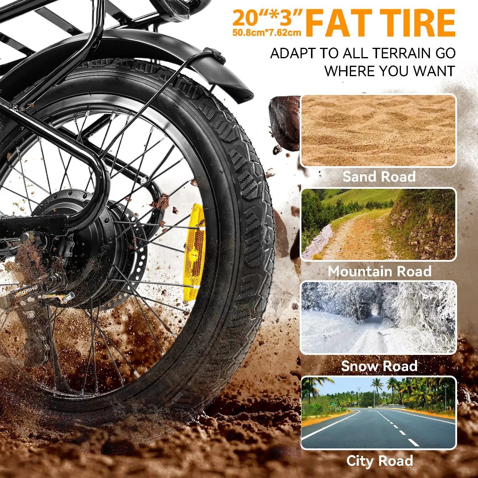 20-inch electric bike, stylish city commuter bike with 750W efficient motor, 48V-10ah lithium battery outing electric moped