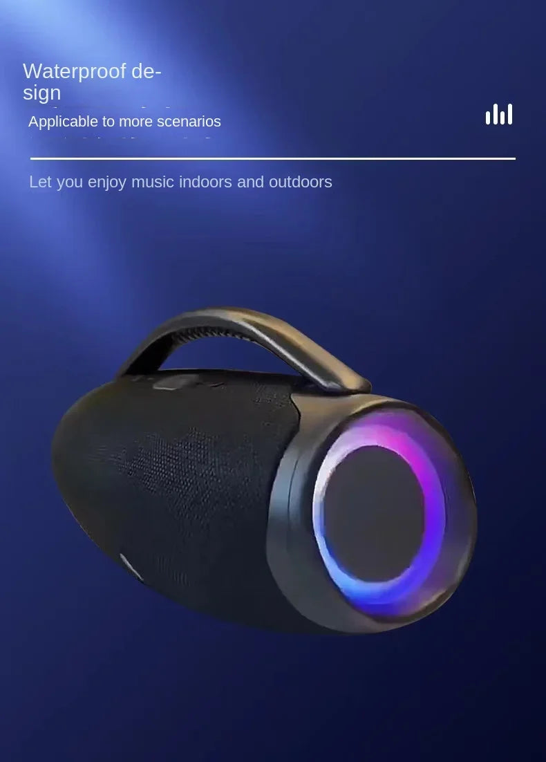 100W High-Power Bluetooth Speaker Outdoor Portable Waterproof RGB Color Light Wireless Subwoofer 360 Stereo Surround TWS Speaker