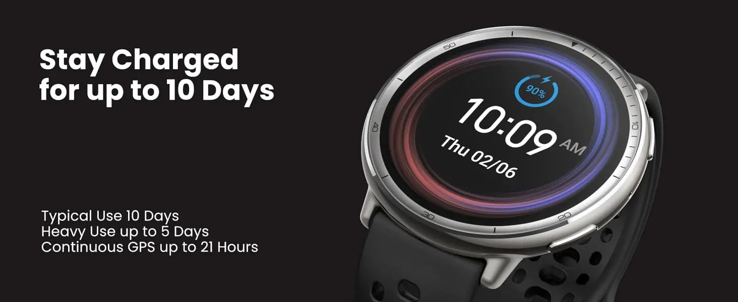 Amazfit Active 2 Smart Watch 44mm, GPS Maps with Direction, 10 Day Battery,  160+ Sport Modes, Water Resistant