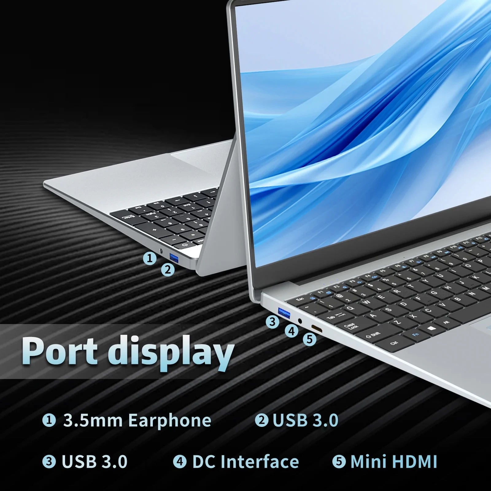 Portable 15.6" Laptop 32GB Ram DDR4 1TB 2TB SSD Windows11 Notebook Pc Gamer Intel N5095 Office Computer with Backlit Fingerprint