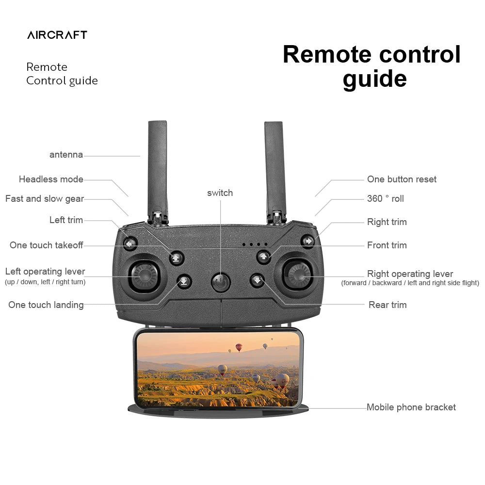 2024 New Drone With 4K Professional Camera High-Definition Dual Camera Lens Long Battery Life LED Night Flight Lights Toy Gift