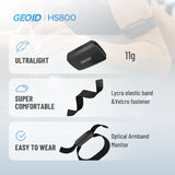 GEOID Armband Heart Rate Monitor HS800 – Fitness Tracker HR Sensor for Exercise, Cycling, Yoga & Sports (HS500 Compatible)