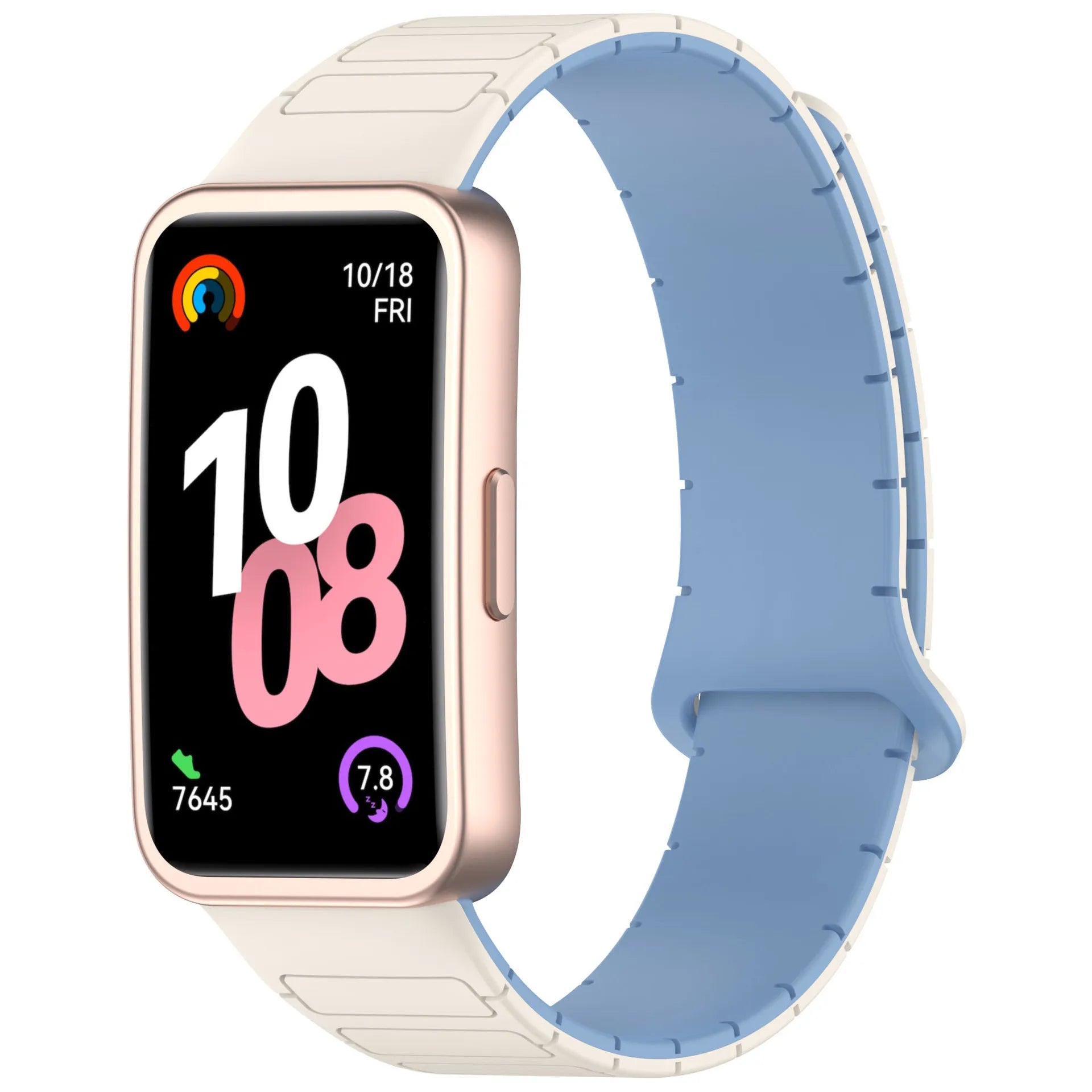 New Magnetic Silicone Strap for Huawei Watch 8/9/10 – Two-Tone Sport Band Smartwatch Accessories