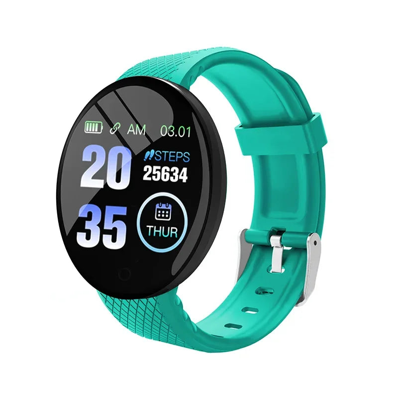 D18 Smart Watch for Men & Women – Waterproof Fitness Tracker with Blood Pressure & Heart Rate Monitor for Android & iOS