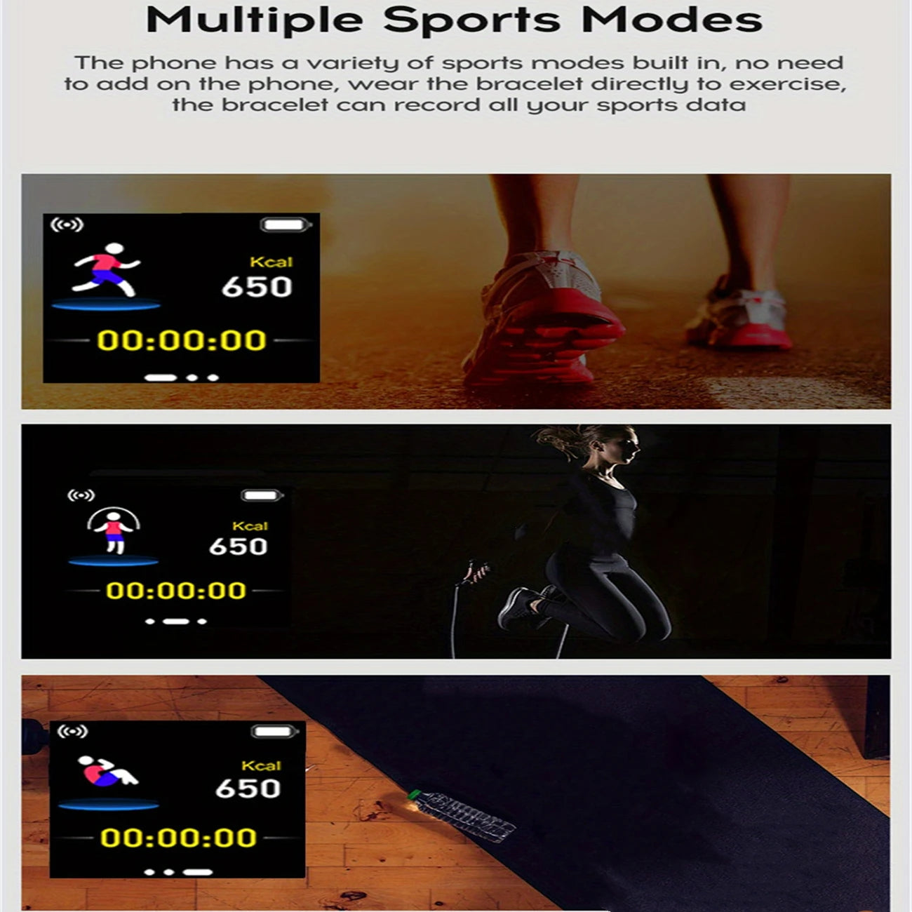 Smart Watch for Men & Women – Fitness Smart Band with Sport Mode, Music Control, Calorie & Distance Tracking, Message Reminder for Android & iOS