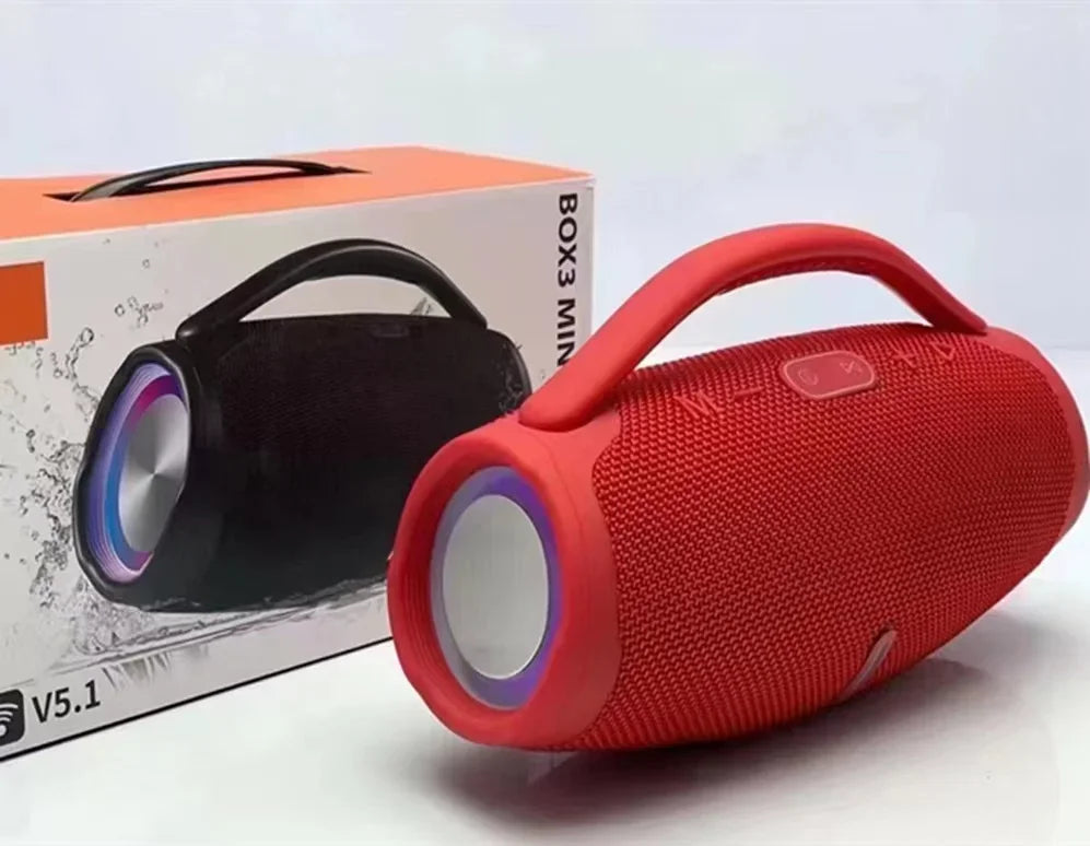 100W High-Power Bluetooth Speaker Outdoor Portable Waterproof RGB Color Light Wireless Subwoofer 360 Stereo Surround TWS Speaker
