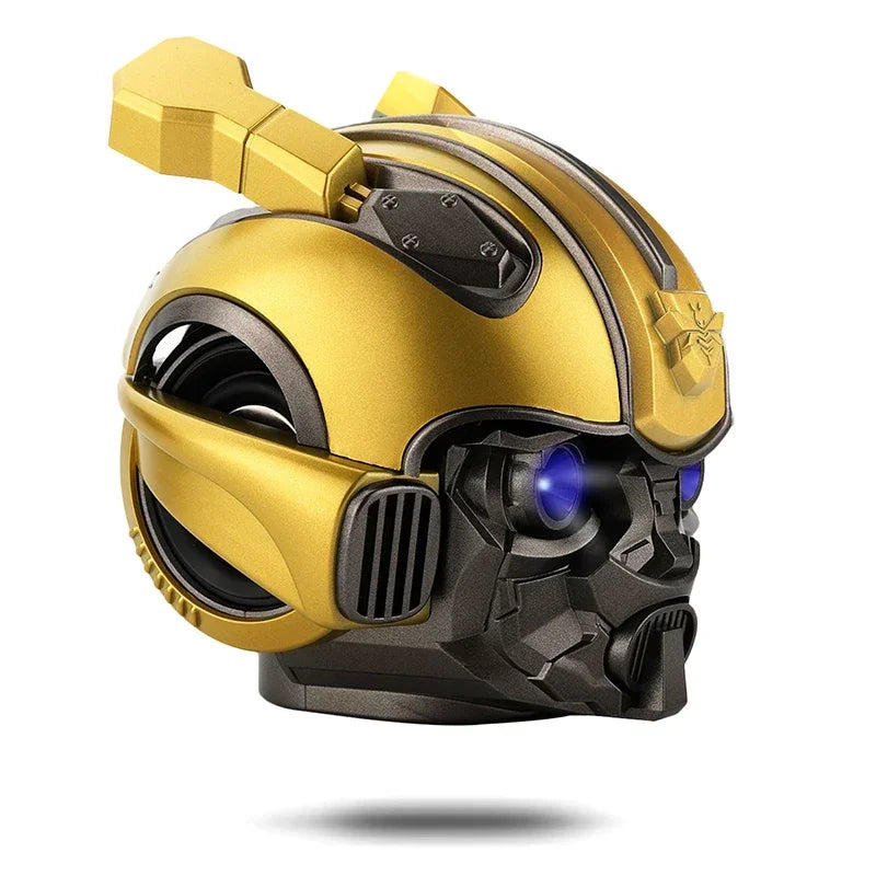 Original Transformers Bumblebee Bluetooth Speaker – Dual Speakers, Heavy Bass, LED Light, TF Card & FM Radio
