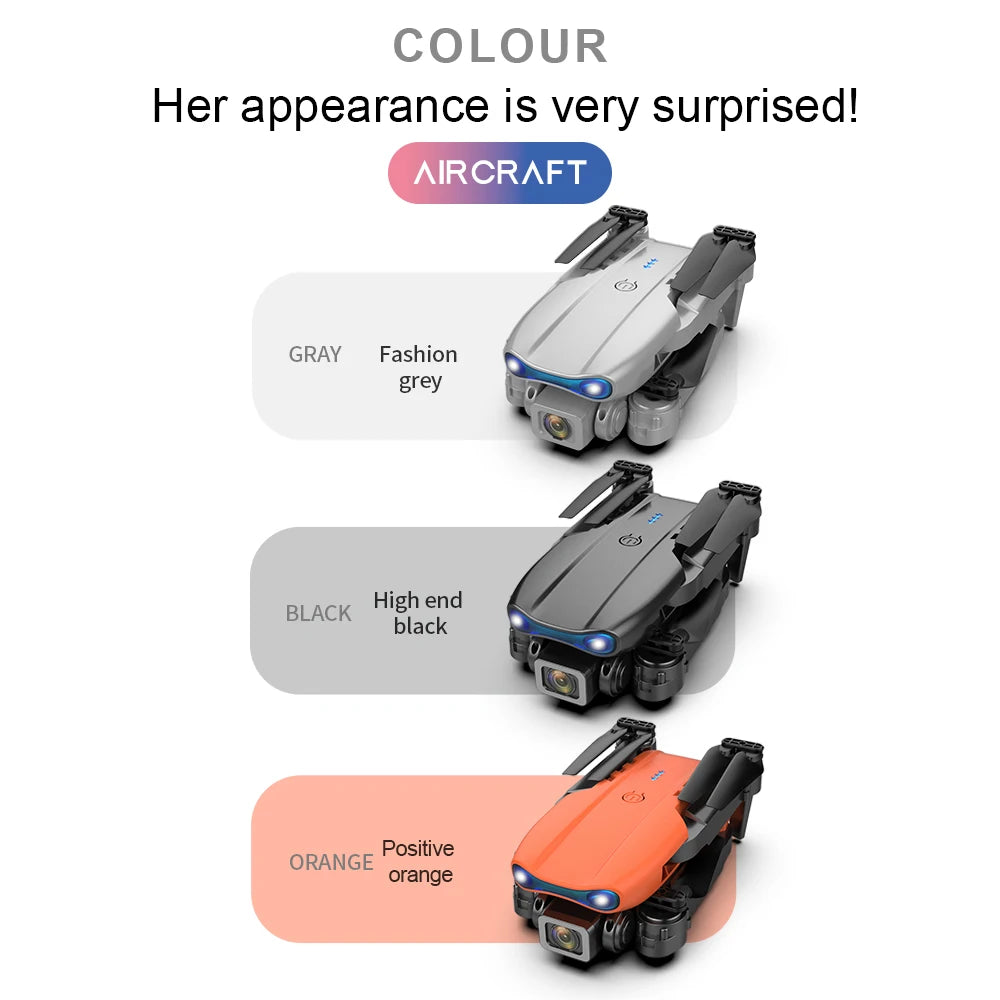 2024 New Drone With 4K Professional Camera High-Definition Dual Camera Lens Long Battery Life LED Night Flight Lights Toy Gift