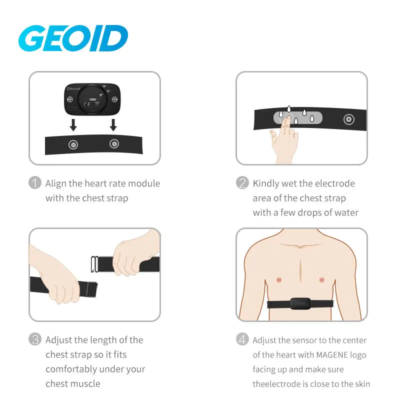 GEOID Armband Heart Rate Monitor HS800 – Fitness Tracker HR Sensor for Exercise, Cycling, Yoga & Sports (HS500 Compatible)