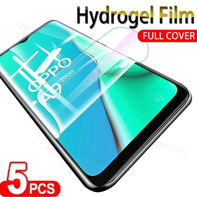 5PCS Hydrogel Screen Protector for Oppo Reno 10 Pro+ / 9 Pro / 8T / 8Z / 7 / 6 Series, Clear Full Cover Film 5G